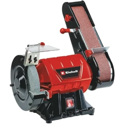 Imagen de Einhell Esmeriladora de banda vertical TC US 350 (máx. W, 2980 min 1, cristal protección contra chispas, incl. muela abrasiva gruesa K36 + cinta K80)