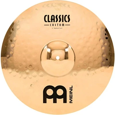 Imagen de Meinl Cymbals Classics Custom Brilliant Plato Crash Medium de 17 pulgadas (43,18cm) Platillos Batería Pareja Bronce B12, Acabado Brillante (CC17MC B)