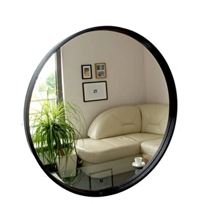 Imagen de BD ART Espejo Redondo Moderno, de Pared, diámetro 50 cm, Madera, Color Negro