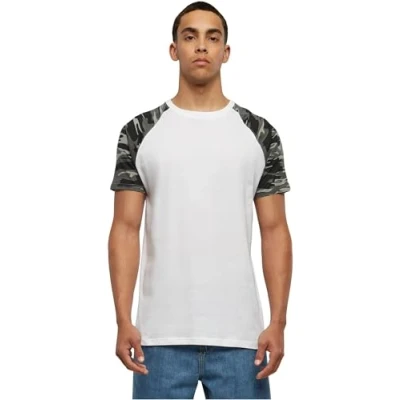 Imagen de Urban Classics Raglan Contrast Camiseta estampada, Hombre, Talla: Large, White