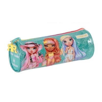 Imagen de Safta Rainbow High Paradise Estuche Redondo Escolar, Infantil, Niño, Ideal para Niños de 5 a 14 Años, Cómodo y Versátil, Calidad Resistencia, 20x7 cm, Color Azul Turquesa