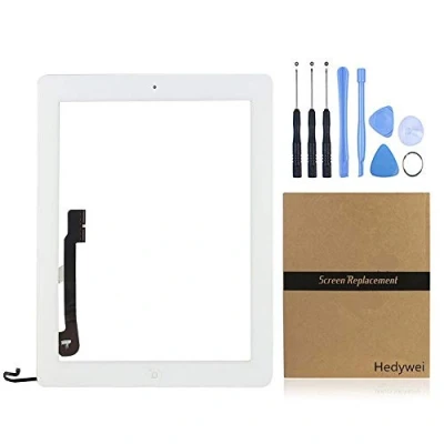 Imagen de para iPad 4 Pantalla Táctil Digitalizador Panel Frontal Reemplazo de Reparación con botón Home, Herramientas y Adhesivo (Blanco)