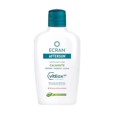 Imagen de Ecran Aftersun Leche Post Solar Hidratante y Reparadora con Aloe Vera Natural, Hidrata, Calma, Alivia Repara, Textura Ligera Rápida Absorción, Fórmula VitEox 80 200 ml