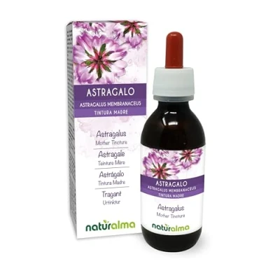 Imagen de Astrágalo (Astragalus membranaceus) raíces Tintura Madre sin alcohol Naturalma Líquido en gotas 120 ml Complemento alimenticio Vegano
