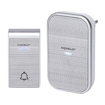 Imagen de Aigostar Ding AC Timbre inalámbrico, de Puerta con Indicadores LED, Resistente al Agua, 36 Melodías, 3 Niveles Volumen, para Ancianos, Casa, Oficina (1 Receptor y 1 Transmisor)