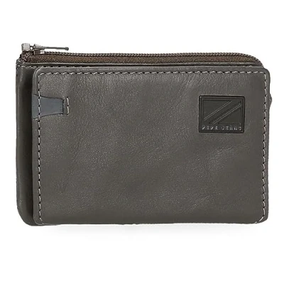 Imagen de Pepe Jeans Marshal Monedero con Tarjetero Gris 11x7x1,5 cms Piel