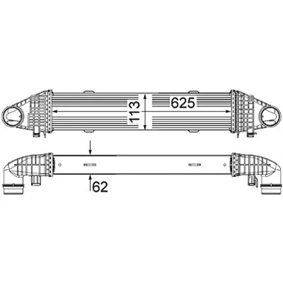 Imagen de MAHLE ORIGINAL CI 356 000P Intercooler MERCEDES BENZ: Clase C Berlina, T modell, E Berlina