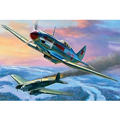 Imagen de Zvezda 500787204 1 1:72 MIG 3 Soviet Fighter WA construcción de plástico Maqueta Montaje Kit para Principiantes detallado, Color Plateado, Talla única (Z7204)