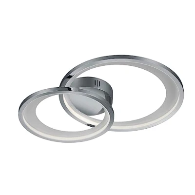 Imagen de Trio, Plafón, Granada incl. 1 x LED,SMD,29,0 Watt,3000K,2650 Lm. Cuerpo: Metal, Cromo A:59,0cm, L:43,0cm, A:8,5cm Regulable mediante interruptor,IP20