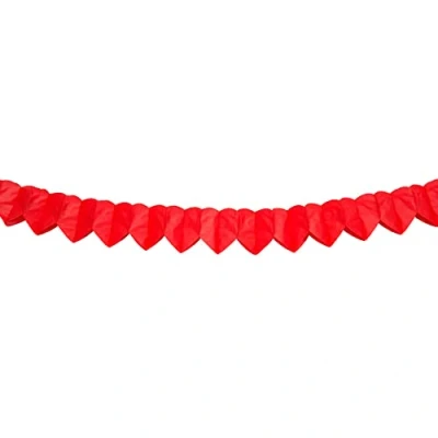 Imagen de Folat B.V. Mini Guirnalda de corazón Rojo, Papel, 2 m, 1 Unidad