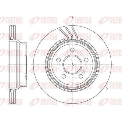 Imagen de REMSA 6760.10 Disco de freno Eje trasero 300, 300 22 5 ventilado MERCEDES BENZ: Clase E Berlina, CLS Coupé, GLK