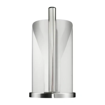 Imagen de WESCO Portarrollos de Papel en Color Blanco Acero Inoxidable y Chapa Lacado Color, Base Inoxidable, para Rollos Cocina estándar o 2 3 higiénico