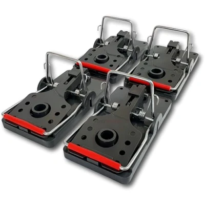 Imagen de 4 Trampas para Ratas Roshield de Calidad Profesional y Alta Resistencia el Control plagas Muerte instantánea Solución roedores Gran tamaño