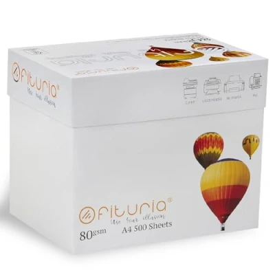 Imagen de Folios A4, Papel Multiusos para Impresora y Fotocopiadora, A4 Blanco Entornos Laborales Uso Doméstico, din 80g/m², Paquete de Ofituria (2500 hojas 1 caja)