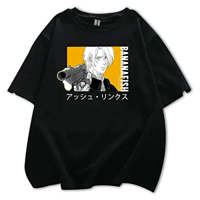 Imagen de Anime Banana Fish Camiseta Ash Lynx Verano de Manga Corta Unisex Aslan Jade Callenreese pulóver