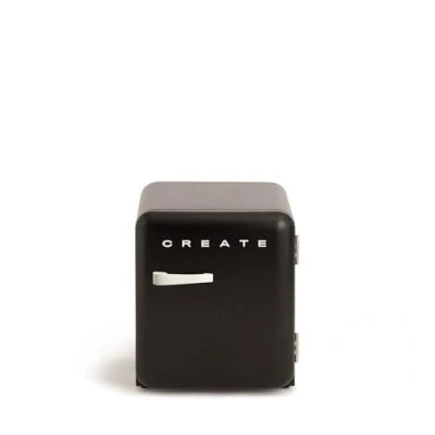 Imagen de CREATE / RETRO FRIDGE 50 OFF WHITE/Frigorífico negro maneta blanco roto 85W, minibar, un estante, diseño retro, cm, dos repisas, capacidad de 48L, bajo consumo, 50x44x49,8 cm