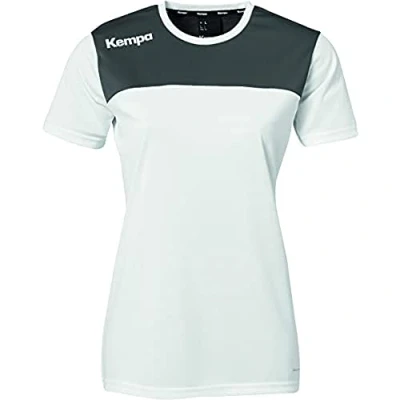 Imagen de Kempa Emotion 2.0 Shirt Women Camiseta de Juego para Mujer, Blanco/Antracita, XXL