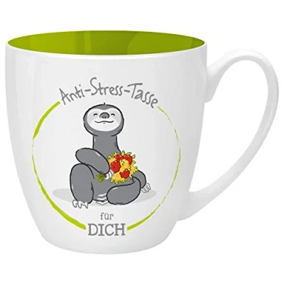 Imagen de GRUSS &amp; CO Taza antiestrés con diseño Dich, 45 cl, de New Bone China, regalo divertido, 46267, 1 unidad (1 unidad), porcelana