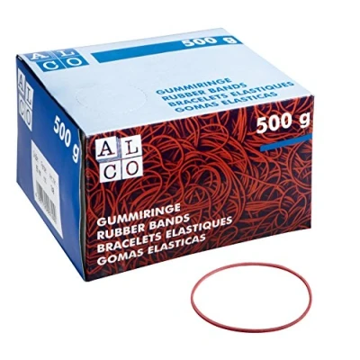 Imagen de ALCO Albert 738 Anillos de goma (40 mm diámetro, 500 g), color rojo