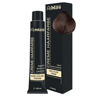 Imagen de Femmas Hair Color Cream Tinte para el cabello (100 ml, con aceite de argán, queratina y ceramida)