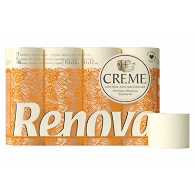 Imagen de Renova papel higiénico 4 Capas Crema Perfumado 12 rollos de