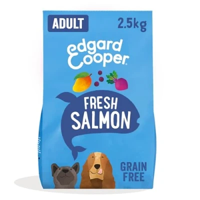 Imagen de Edgard &amp; Cooper Pienso para Perros Adultos Comida Seca Natural Sin Cereales Hipoalergenico 2.5kg Salmon Fresco, Fácil de digerir, Alimentación Sana Sabrosa y Equilibrada