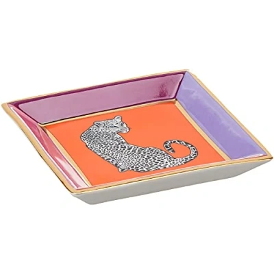 Imagen de Jonathan Adler Bandeja cuadrada Safari, multicolor, talla única