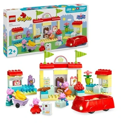Imagen de Lego Duplo Supermercado de Peppa Pig Juguete con 4 Figuras Inc. George, Juego Construcción Educativo y Creativo, Regalo para Niñas Niños 2 Años o Más, Desarrollo la Motricidad 10434