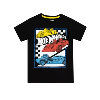 Imagen de Hot Wheels Camiseta Camisetas Niño Manga Corta Negro 10 11 años