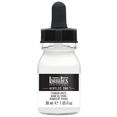 Imagen de Liquitex Tinta Acrílica Ink Profesional Frasco 30 ml, Blanco de Titanio