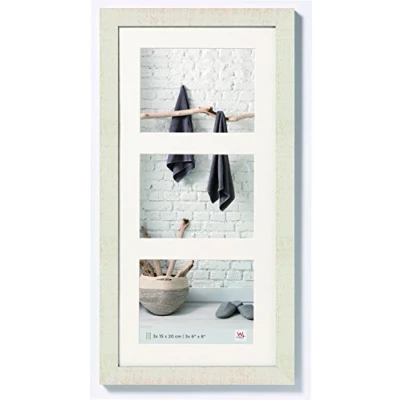 Imagen de Walther Design Walther, Home, Marco Multifoto de Madera Para 3 Fotos, HO352W, 32.2 x 62.2 cm , Blanco Crema