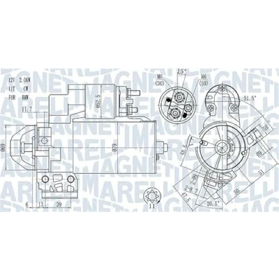 Imagen de MAGNETI MARELLI 063721466010 Motor de arranque 12 2 11 BMW: 5 Berlina, 3 X3