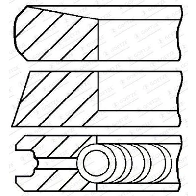 Imagen de GOETZE ENGINE 08 424907 00 Juego de Segmentos Pistón 80,5 0,5 NISSAN: NV300 Furgón, Qashqai / Qashqai+2 I, I Van norauto,