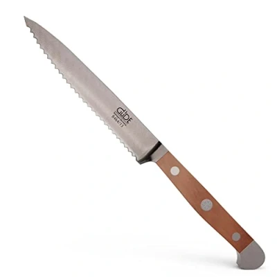 Imagen de Güde Solingen Cuchillo para Tomate con Mango Forjado, 13 cm, Madera de peral, Alpha BIRNE Doble virola, Hecho a Mano en Alemania, Chrome Steel