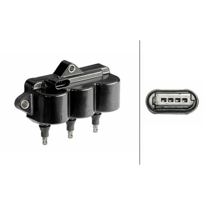 Imagen de HELLA 5DA 358 168 661 Bobina de encendido 4 12 DAEWOO: Matiz I Hatchback, CHEVROLET: