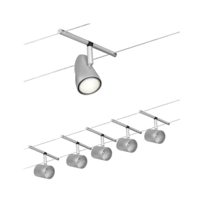 Imagen de Paulmann Cup sobre cable básico 5 luces cromo mate