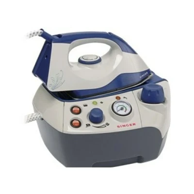 Imagen de Singer SHG6201 Centro de planchado, 2200 W, 3 bar, 1.2 l, color blanco y azul