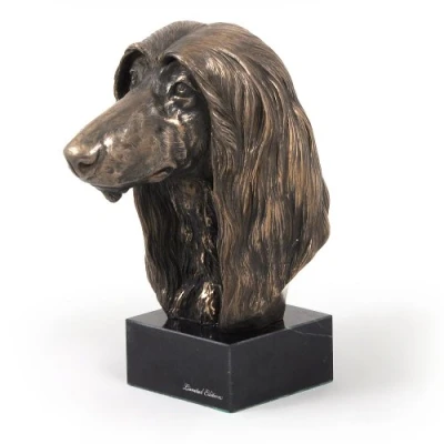 Imagen de Art Dog Estatua de Mármol Perro Edición Única Colección ArtDog Escultura Bronce Fundido en Frío Hecha a Mano para Entusiastas los Perros Afghan Hound