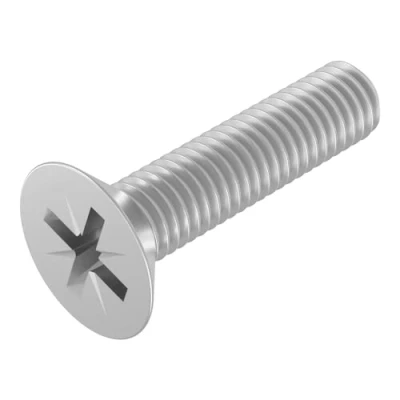 Imagen de SECCARO Tornillo avellanado M6 x 25 mm, acero inoxidable V2A VA A2, DIN 965, Phillips / PZ, rosca completa, 20 unidades
