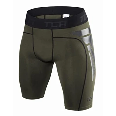 Imagen de TCA Pantalones Cortos CarbonForce Pro de Compresión para Hombre Verde Oscuro, L
