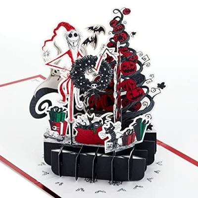 Imagen de Hallmark Signature Paper Wonder Tarjeta de Navidad desplegable (Pesadilla antes Navidad)