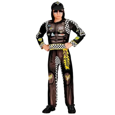 Imagen de W WIDMANN MILANO Party Fashion Disfraz niño piloto de carreras, con gorra y mono, deportista, fiesta temática, carnaval