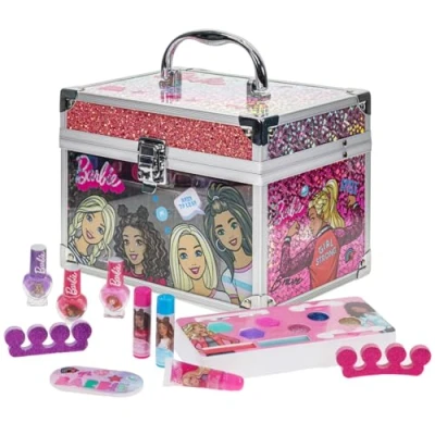 Imagen de Barbie Set di Maquillaje para Niñas de con Brillo Labios, Esmalte Uñas y Más Regalos Mayores 3 años por Townley Girl
