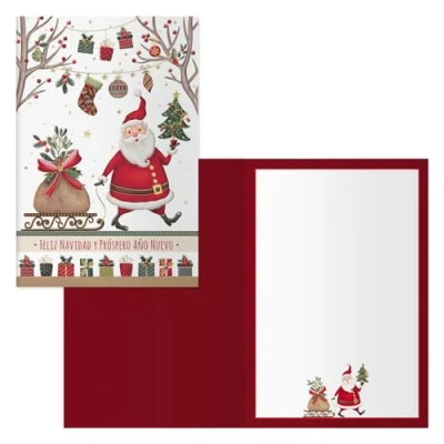 Imagen de DOHE Tarjetas de Felicitación Navidad Pack 6 unidades Tamaño: 11,5x17 cm (cerrada) Incluye sobre para guardar la tarjeta Modelo Trineo