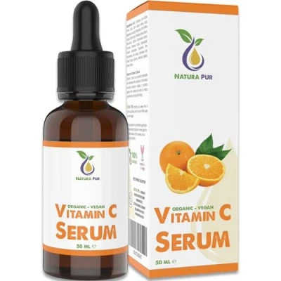 Imagen de Serum de vitamina C 50ml, vegano &amp; con Acido Hialuronico gel altamente dosificado un 20% antienvejecimiento aceite semilla uva nutritivo y aloe vera
