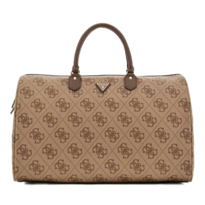 Imagen de GUESS Weekender Duffel Bag Latte Logo/Brown