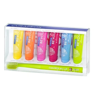 Imagen de Curaprox [Be You] Six Taste Pack Set 6 Dentifrici da 10ml + 1 Spazzolino CS 5460