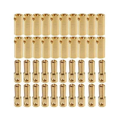 Imagen de FLY RC 20 Pares Conector Enchufe Banana de Bala Macho Hembra 5.0MM 5MM Chapado en Oro para Motor ESC Batería Lipo