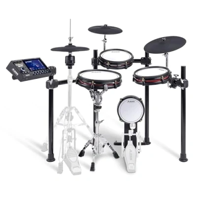 Imagen de Alesis Strata Club Set de Batería Eléctrica con 144000 Samples Multicanal, Display Táctil, Platillos Triple Zona, Pads Malla Doble Zona y Bombo 8&quot;