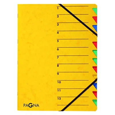 Imagen de Pagna Ordnungsmappe Easy, DIN A4, Karton, 12 Fächer, Gelb